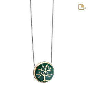 Tree of Lifeª Two Tone Sterling Silver Cremation Pendant