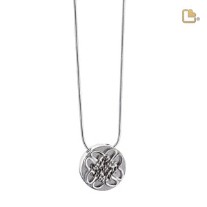 Celtic Circleª Two Tone Sterling Silver Cremation Pendant