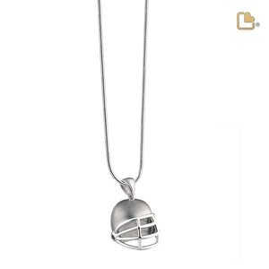 Football Helmetª Two Tone Sterling Silver Cremation Pendant