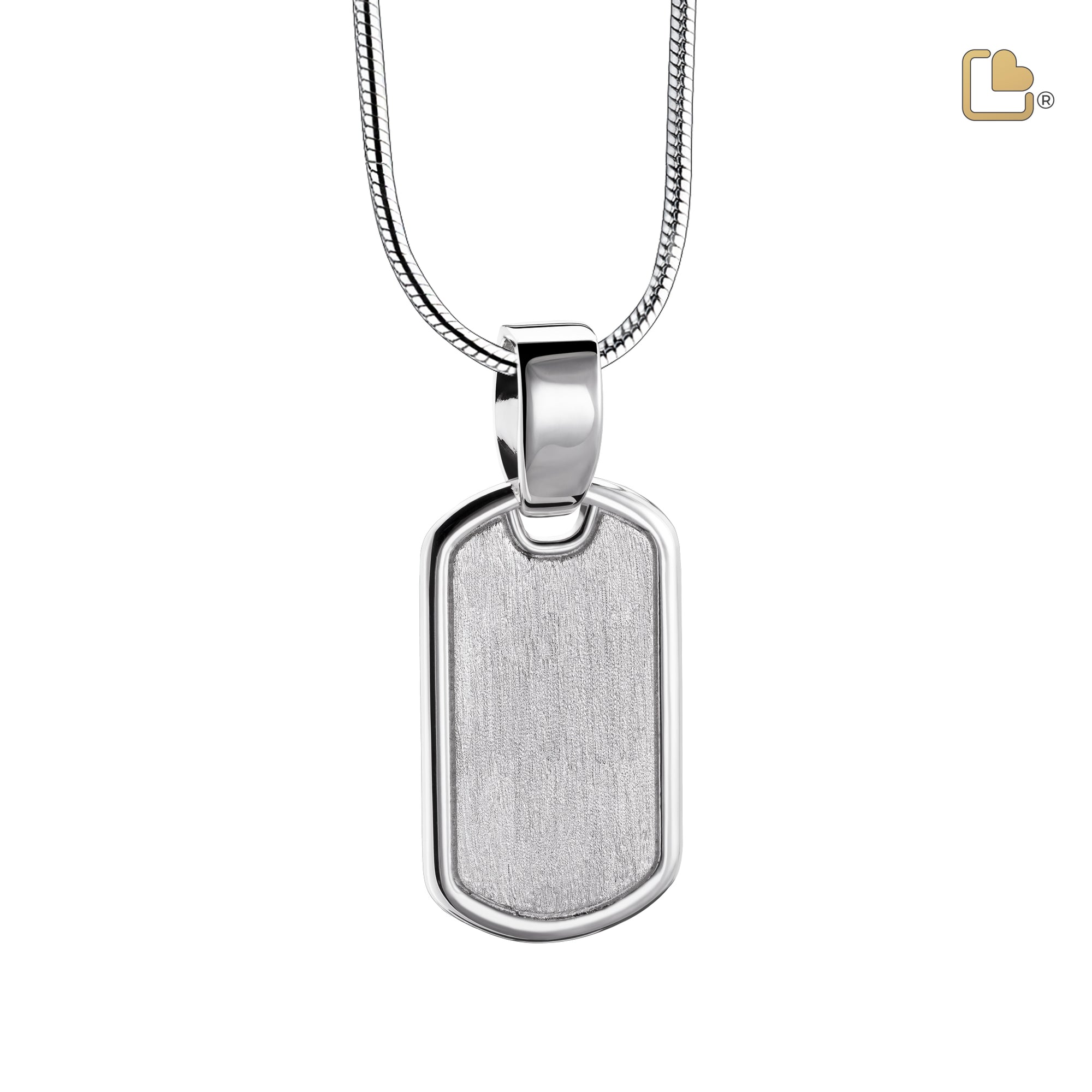 LoveTagª Two Tone Sterling Silver Cremation Pendant