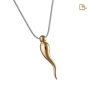 Italian Hornª Gold Vermeil Pendant Cremation Pendant