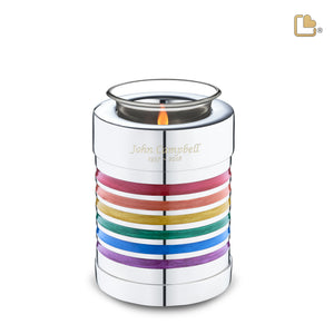 Tealight Pride Rainbow Cremation Urn