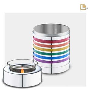 Tealight Pride Rainbow Cremation Urn