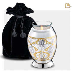 Tealight Ornate Floral Cremation Urn - COMFORT™ by LoveUrns®