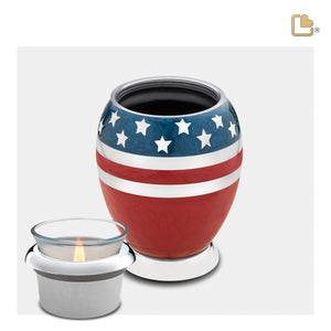 Tealight Stars & Stripes Cremation Urn