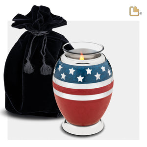 Tealight Stars & Stripes Cremation Urn