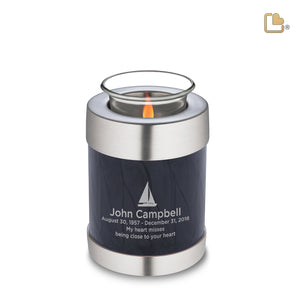 Tealight Midnight Pearl Cremation Urn - COMFORT™ by LoveUrns®