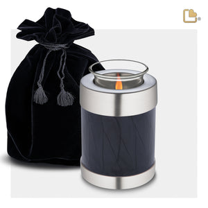 Tealight Midnight Pearl Cremation Urn - COMFORT™ by LoveUrns®