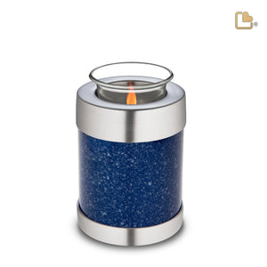 Tealight Speckled Indigo Cremation Urn