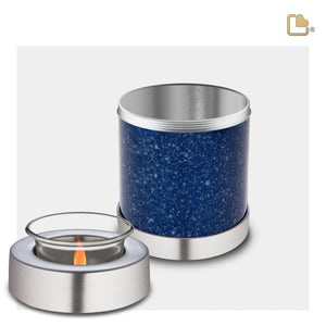 Tealight Speckled Indigo Cremation Urn