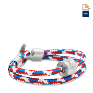 Tommy Red-Blue - TadBlu Naval Cord Men’s Cremation Bead Bracelet