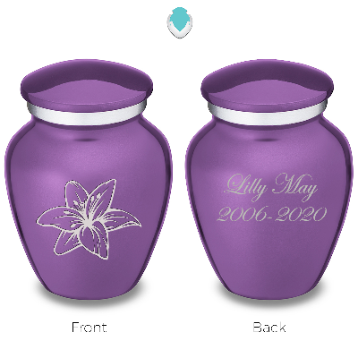 Keepsake Embrace Purple Lily Cremation Urn