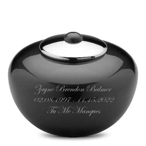 Adult Round Simplicity Midnight Cremation Urn