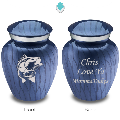 Keepsake Embrace Pearl Cobalt Blue Fish Cremation Urn