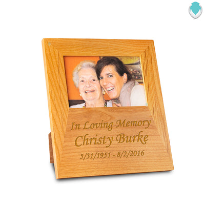 Custom Engraved Photo Frame in Alder Wood