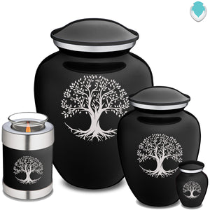 Candle Holder Embrace Black Tree of Life Cremation Urn