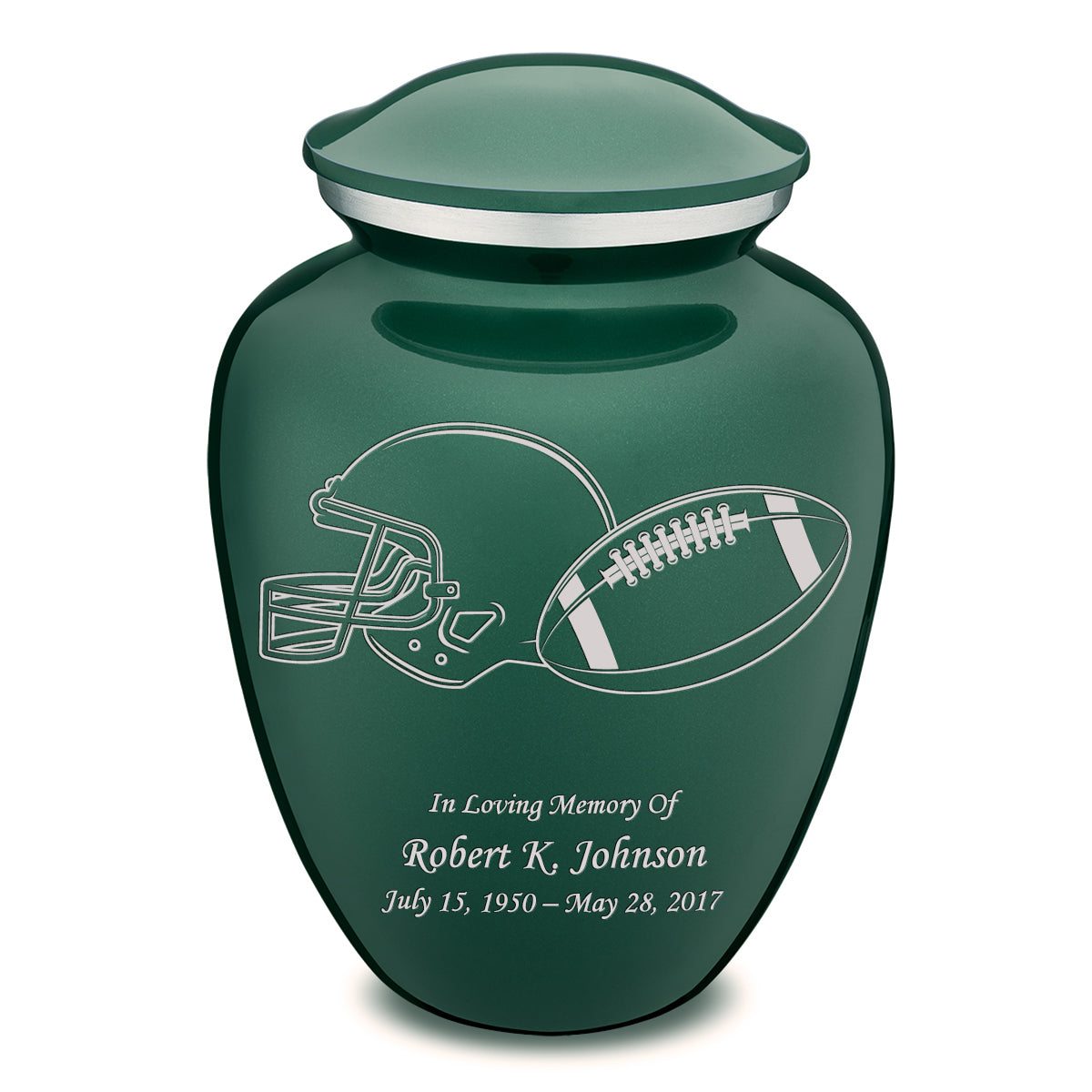 NFL Medium Urn for Human ashes - Cremation Urn - Boston Celtics Custom Urn NFL buy fans - can be made with any other favorite sport team