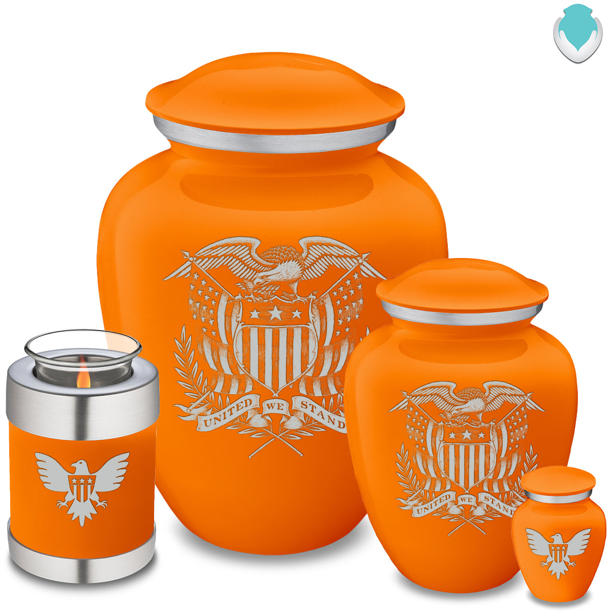 Adult Embrace Burnt Orange American Glory Cremation Urn