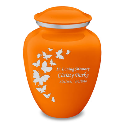 Adult Embrace Burnt Orange Butterfly Cremation Urn