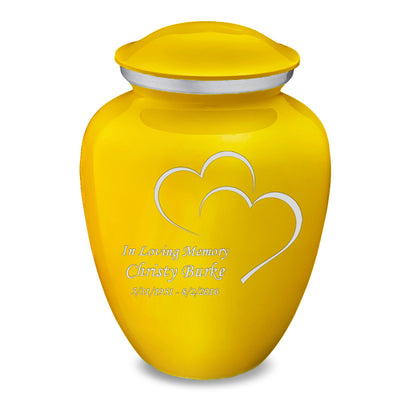 Adult Embrace Yellow Hearts Cremation Urn