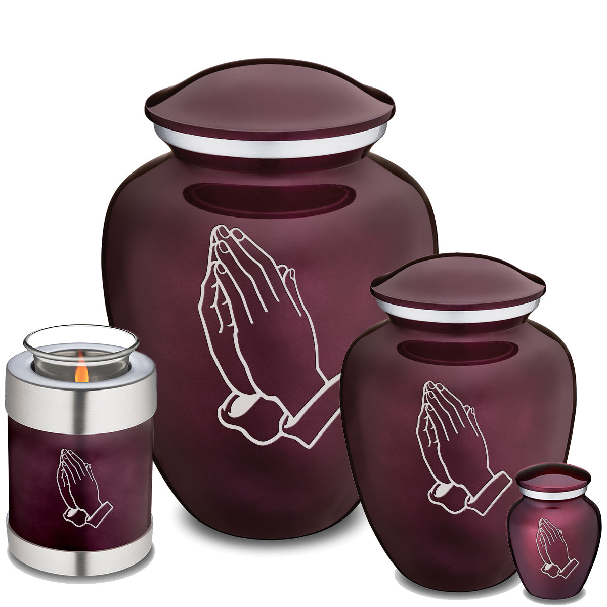 Praying Hands Urn, Adult Religious Urn, Spiritual Urn, Funeral and Memorial Cremation Urns for Human Ashes up to 210 lbs with cheapest Velvet Bag