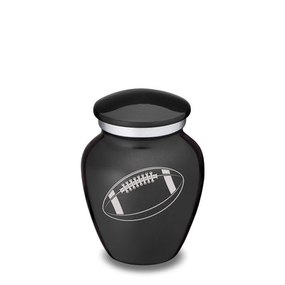 Keepsake Embrace Charcoal Football Cremation Urn