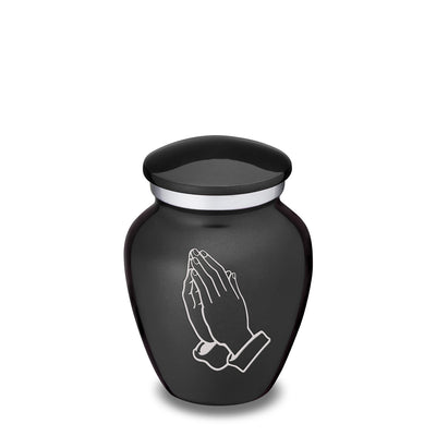 Keepsake Embrace Charcoal Praying Hands Cremation Urn