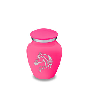 Keepsake Embrace Bright Pink Horse Cremation Urn