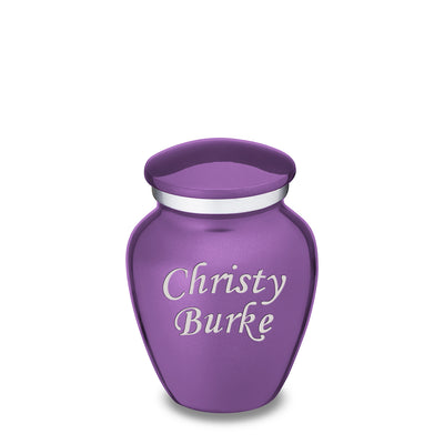 Keepsake Embrace Purple Custom Engraved Cremation Urn