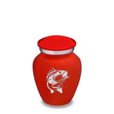 Keepsake Embrace Bright Red Fish Cremation Urn