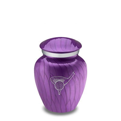 Keepsake Embrace Pearl Purple Golf Cremation Urn