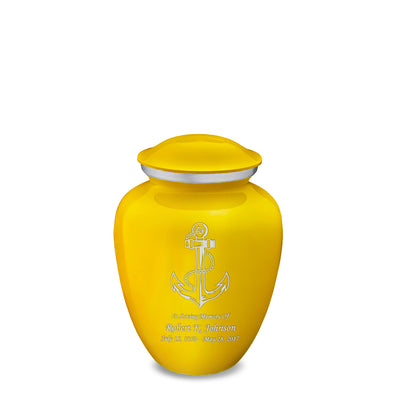 Medium Embrace Yellow Anchor Cremation Urn