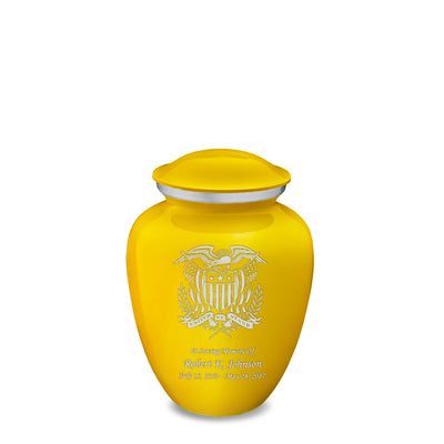 Medium Embrace Yellow American Glory Cremation Urn