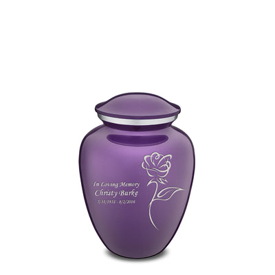 Medium Embrace Purple Rose Cremation Urn