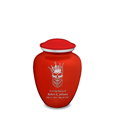 Medium Embrace Bright Red Skull Cremation Urn