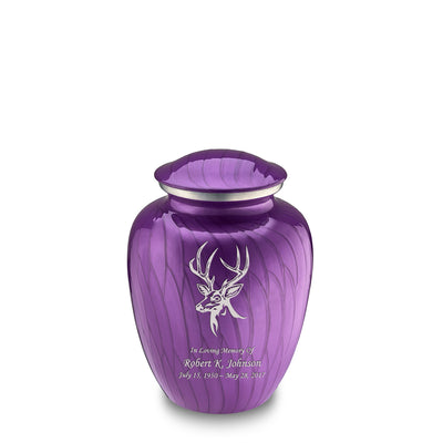 Medium Embrace Pearl Purple Deer Cremation Urn