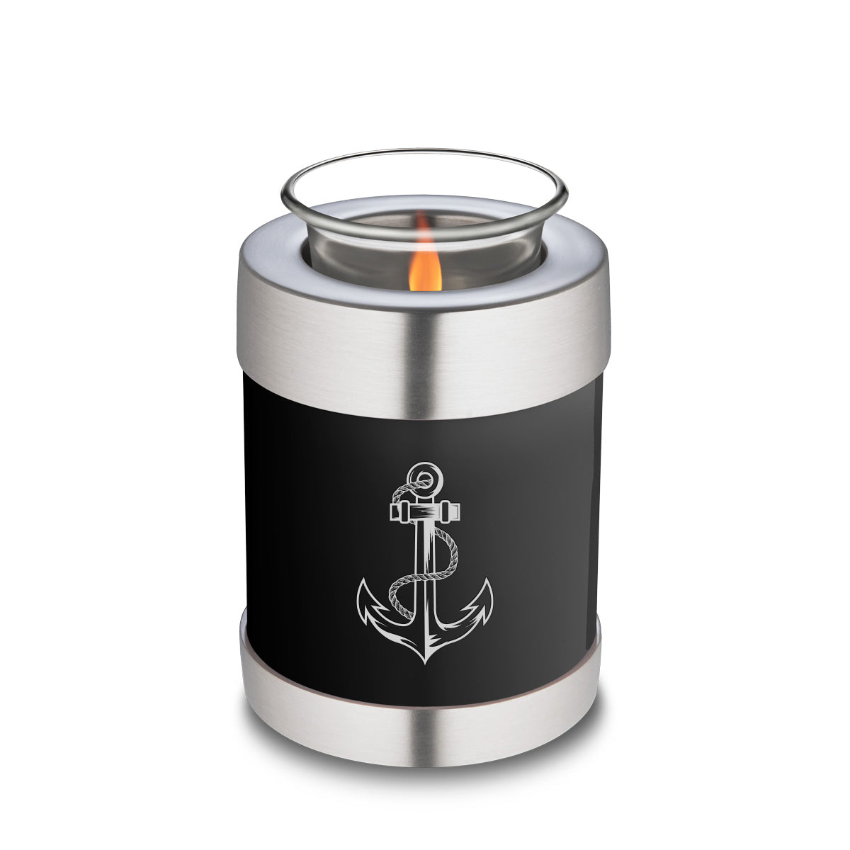 Candle Holder Embrace Black Anchor Cremation Urn