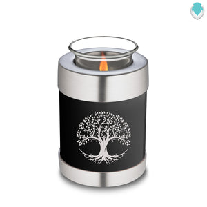 Candle Holder Embrace Black Tree of Life Cremation Urn