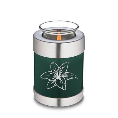 Candle Holder Embrace Green Lily Cremation Urn