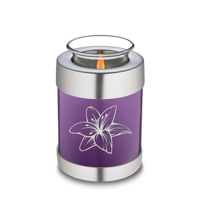 Candle Holder Embrace Purple Lily Cremation Urn