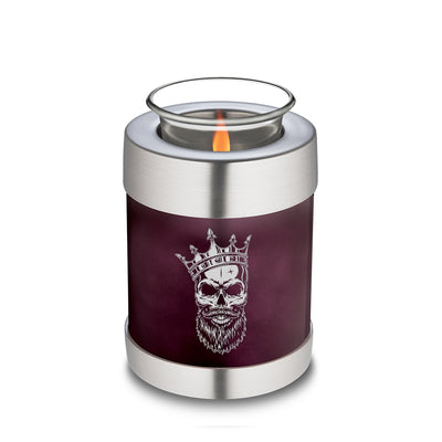 Candle Holder Embrace Cherry Purple Skull Cremation Urn