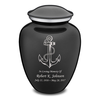 Adult Embrace Charcoal Anchor Cremation Urn