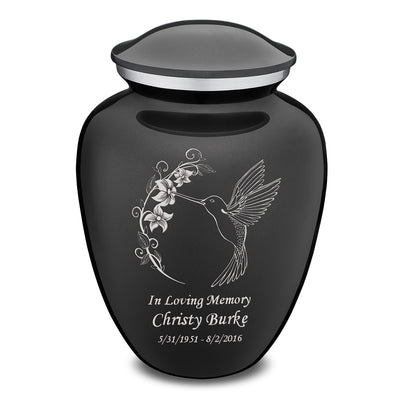 Adult Embrace Charcoal Hummingbird Cremation Urn