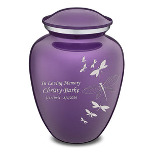 Adult Embrace Purple Dragonflies Cremation Urn