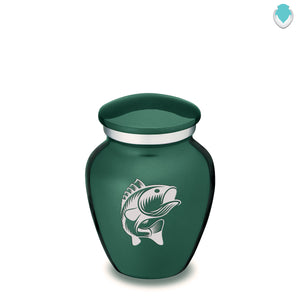 Keepsake Embrace Green Fish Cremation Urn