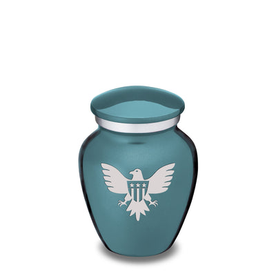 Keepsake Embrace Teal American Glory Cremation Urn